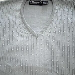 Damon Men's Silk V-Neck Sweater